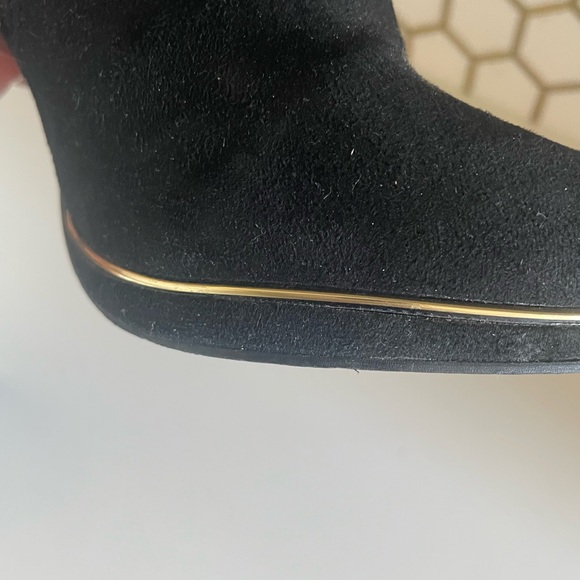 Ankle Faux Suede Stiletto Heel Zipper Boots Size 7.5 Goth Romantic Goth Grunge - Picture 13 of 13